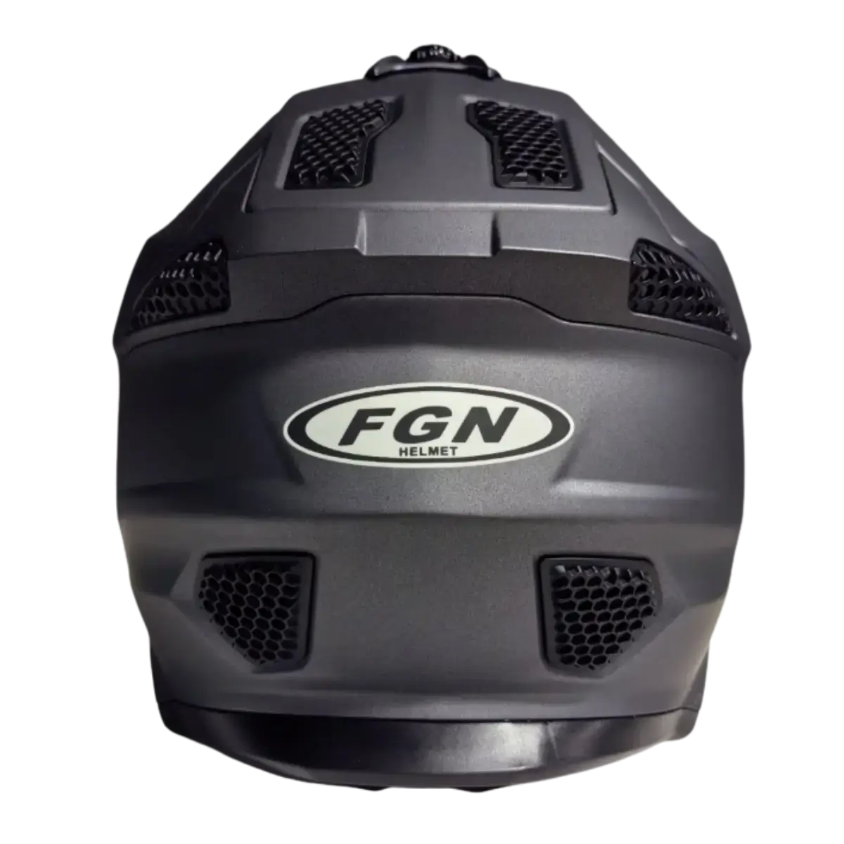 Κράνος μοτοσικλέτας Fgn A40 Γκρι ματ πίσω πλευρά