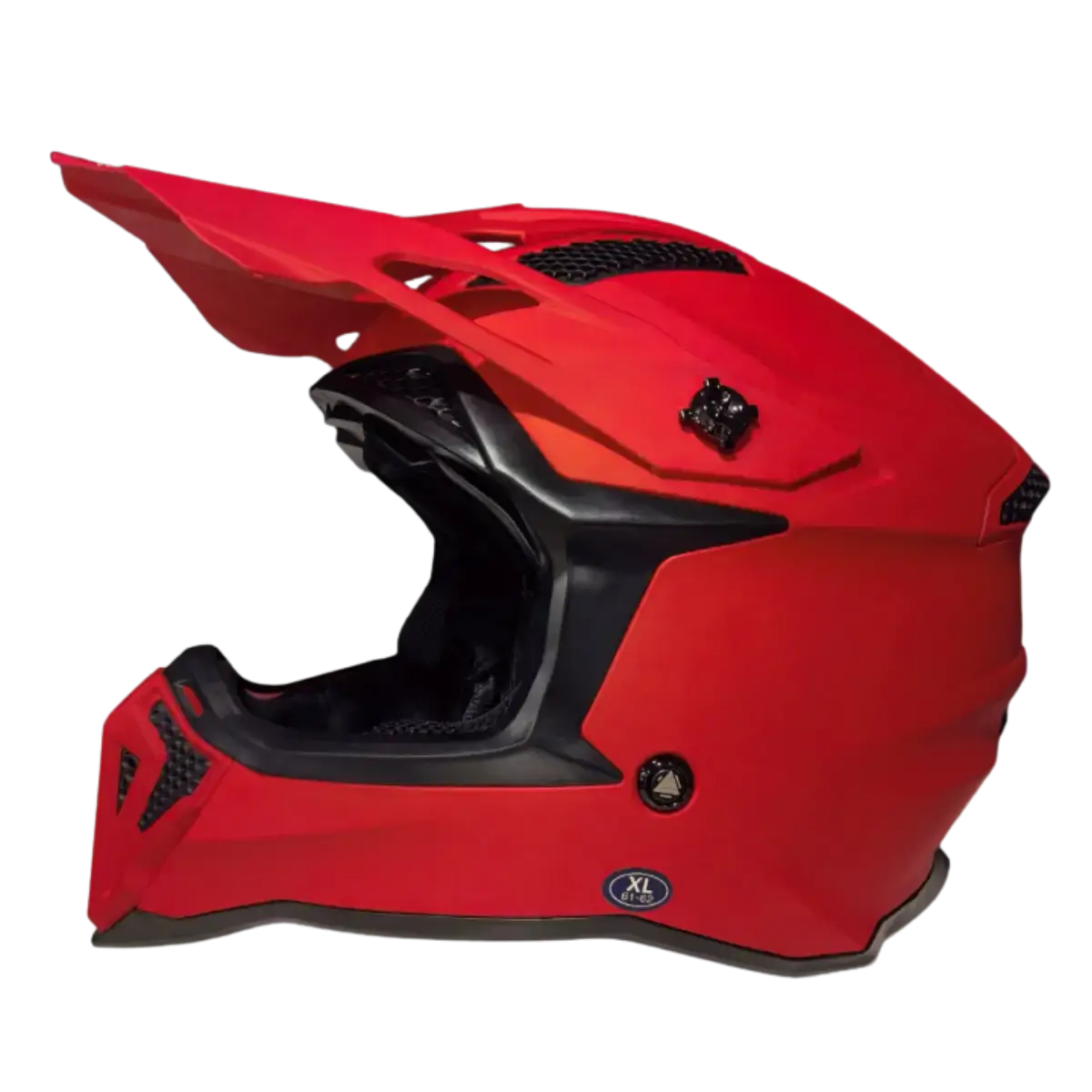 Κράνος μοτοσικλέτας Fgn A40 Κόκκινο ματ αριστερή πλευρά