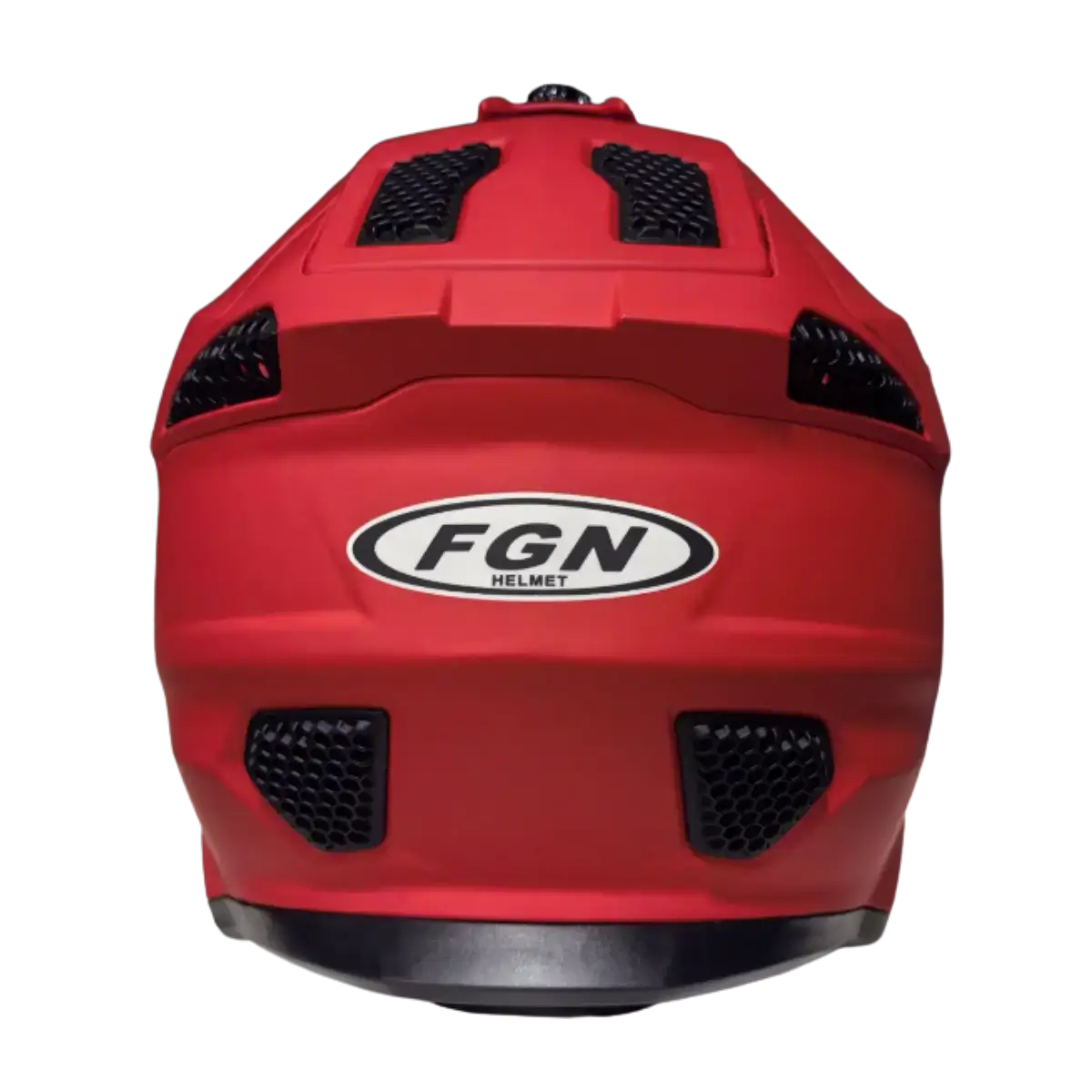 Κράνος μοτοσικλέτας Fgn A40 Κόκκινο ματ πίσω πλευρά
