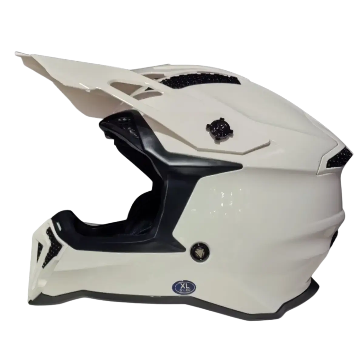 Κράνος μοτοσικλέτας Fgn A40 Λευκό αριστερή πλευρά