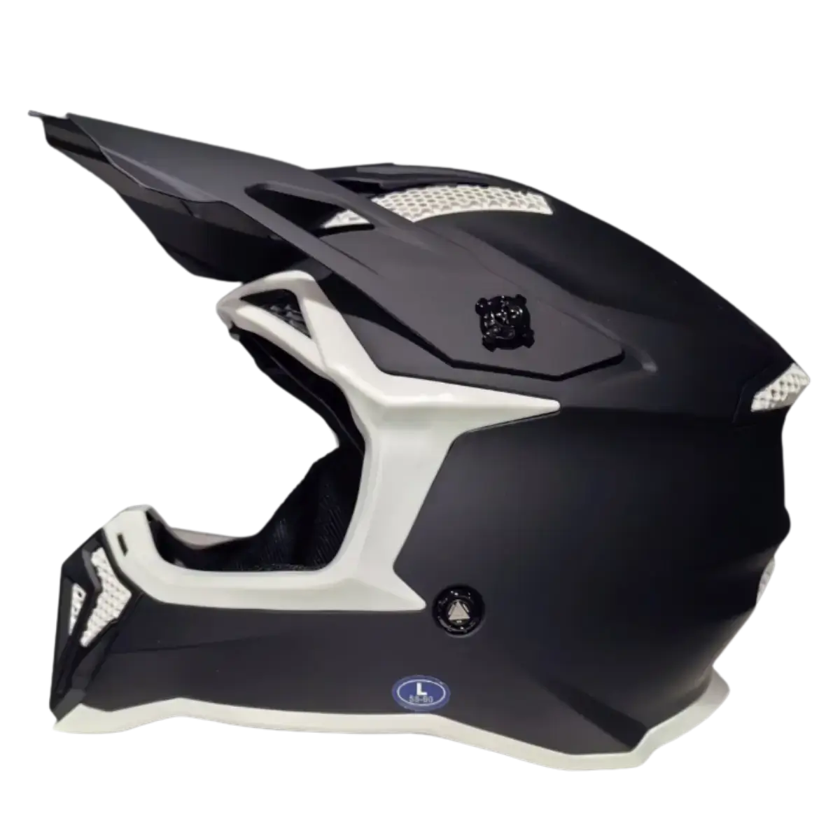 Κράνος μοτοσικλέτας Fgn A40 Μαύρο ματ αριστερή πλευρά