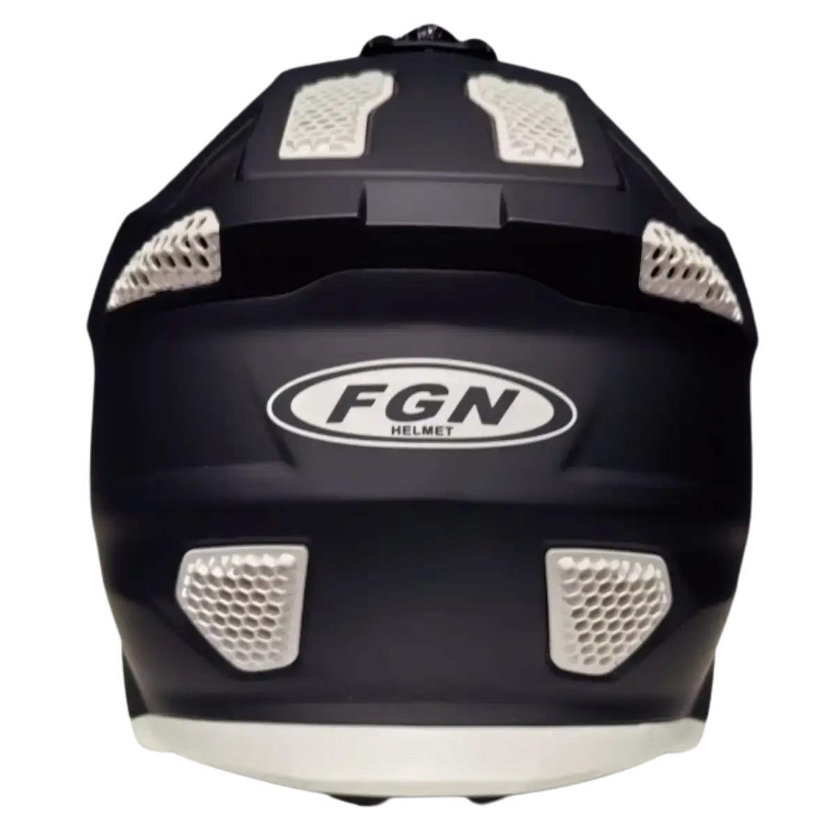 Κράνος μοτοσικλέτας Fgn A40 Μαύρο ματ πίσω πλευρά