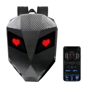 Σακίδιο LED για μοτοσικλέτα LOY EYES – με προγραμματιζόμενη οθόνη και σκληρό κέλυφος